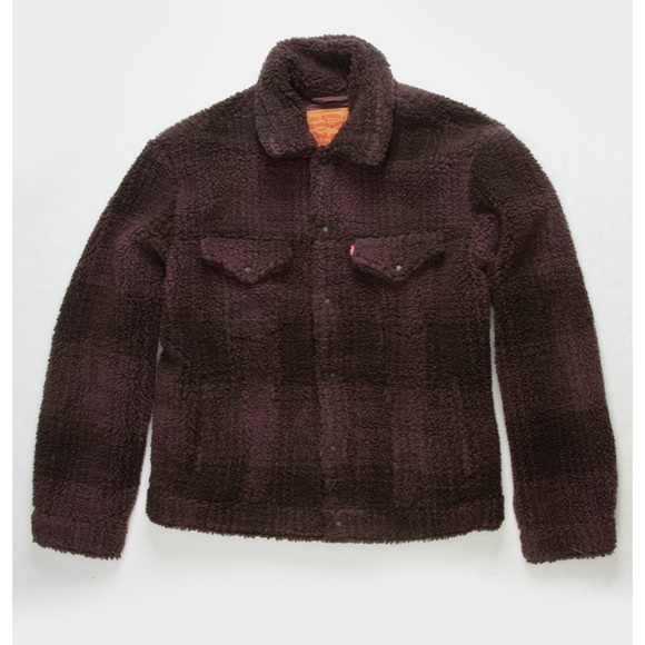 Levi's Men’s Cozy Vintage Relaxed Sherpa Trucker Jacket $108 new with tags - Picture 4 of 6
